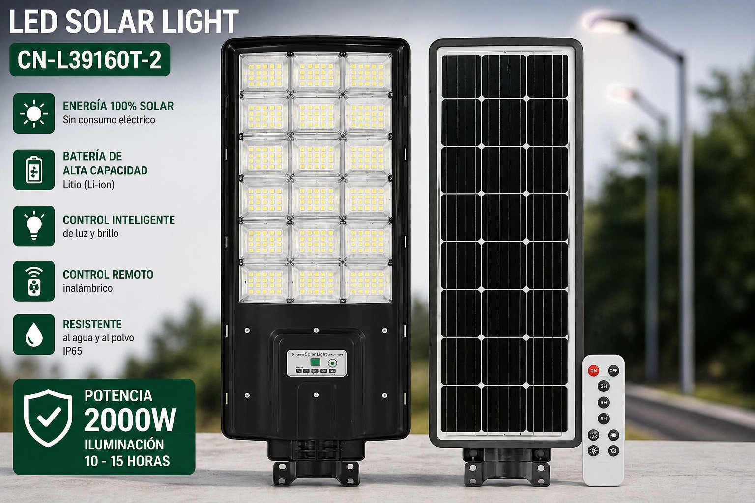 PASTORAL SOLAR LIGHT - 2000 WATS - 20,000 LUMENES REALES